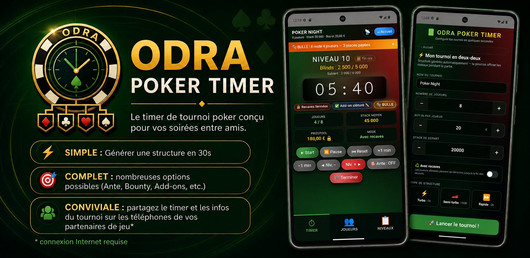 Odra Poker Timer — bannière