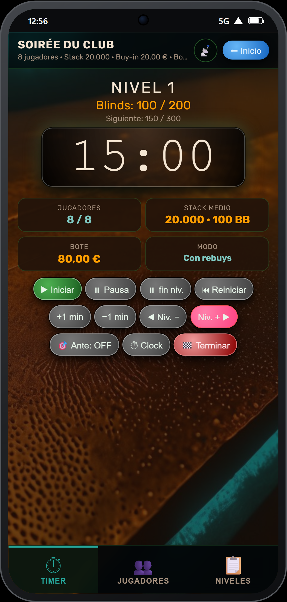 Temporizador en modo Cantina