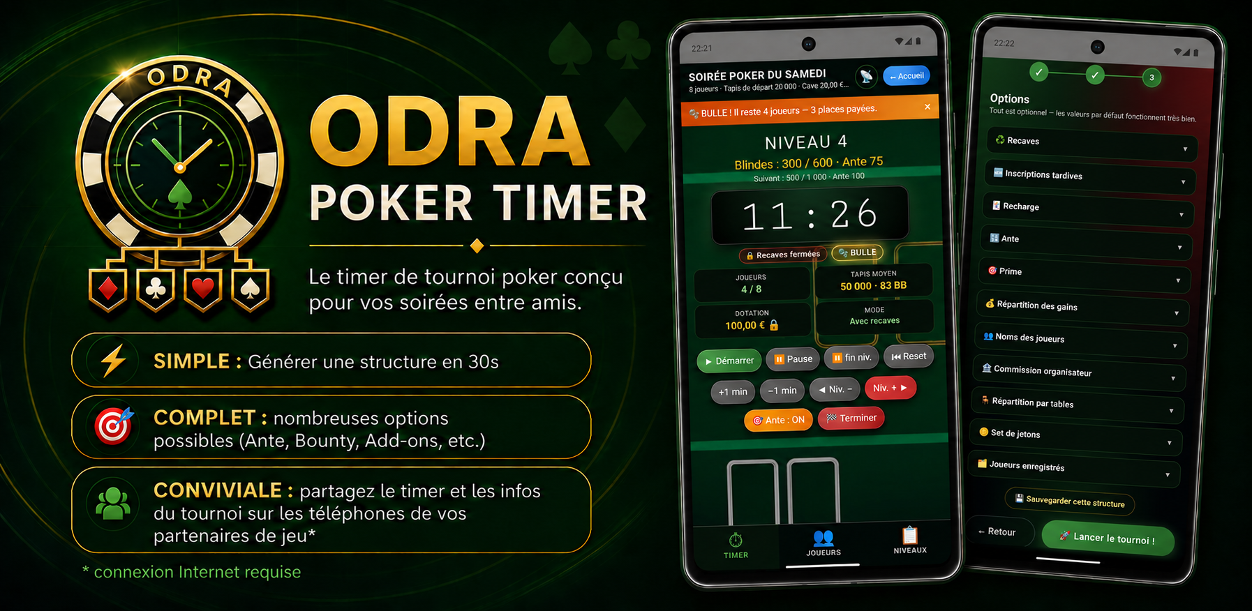 Odra Poker Timer — bannière