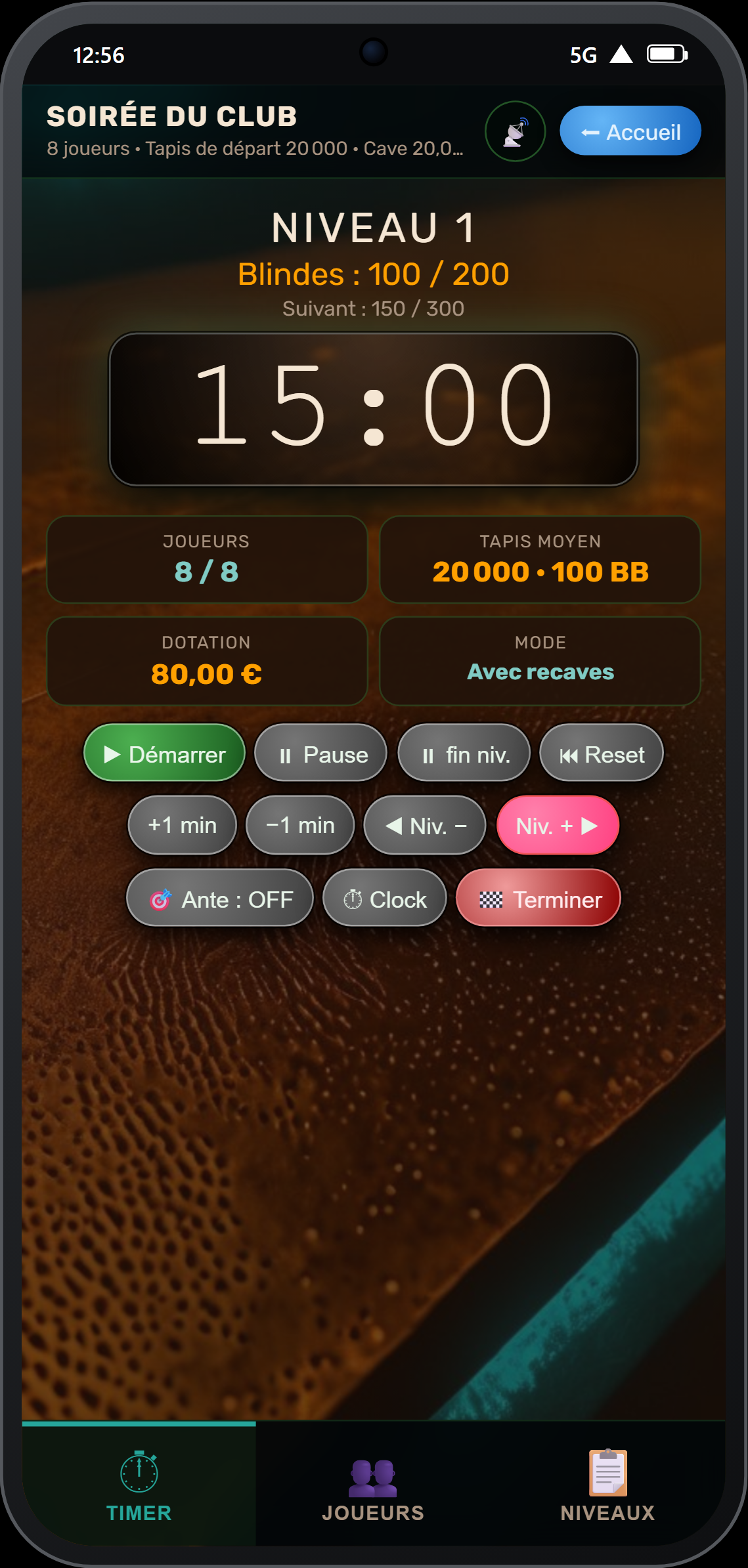 Timer en mode Cantina