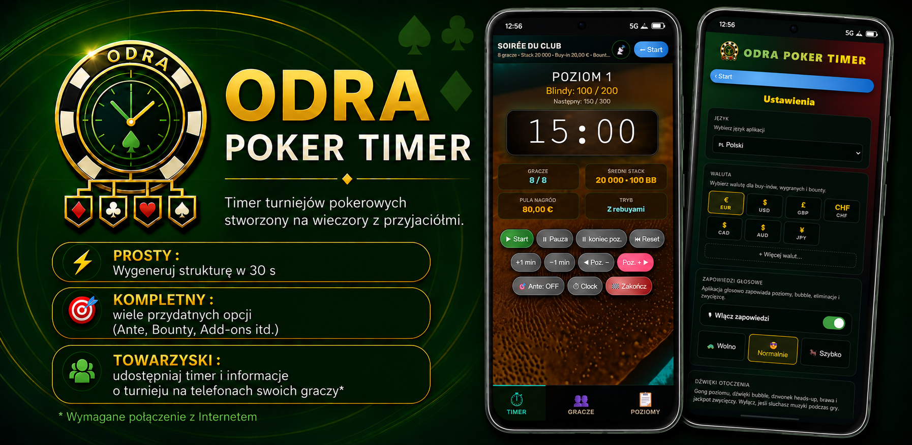 Odra Poker Timer — baner