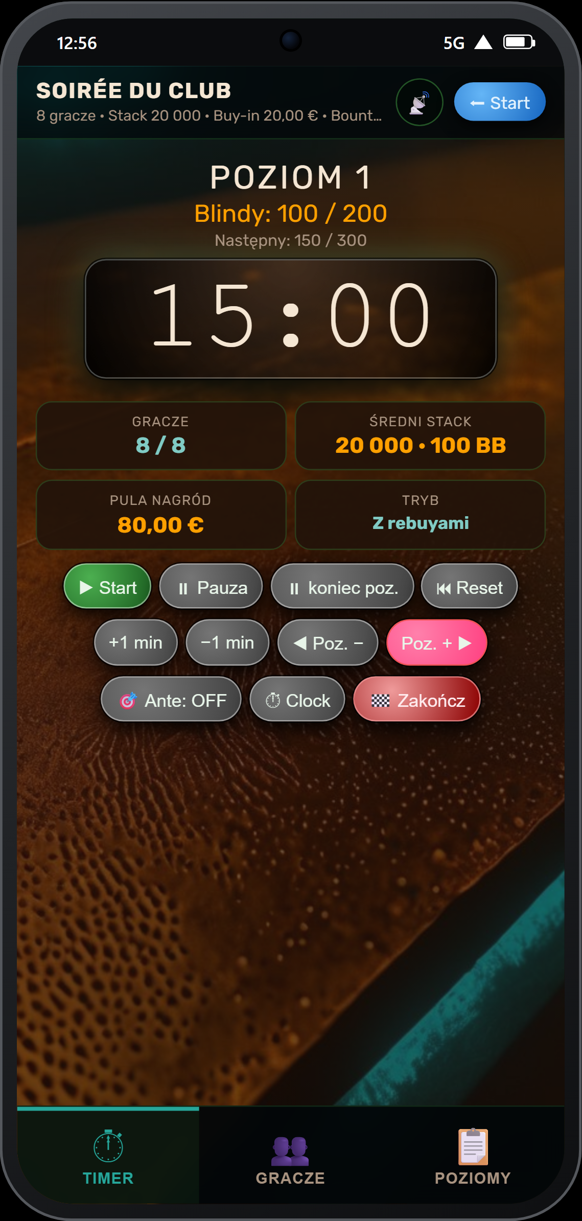 Timer w trybie Cantina