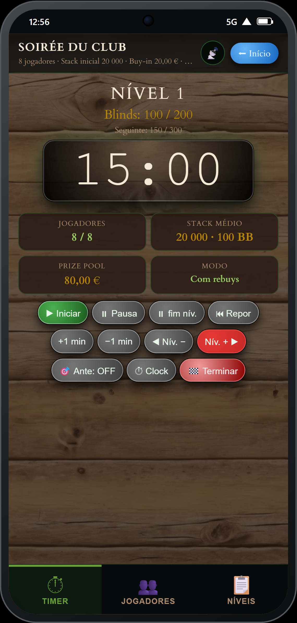 Timer em modo Saloon