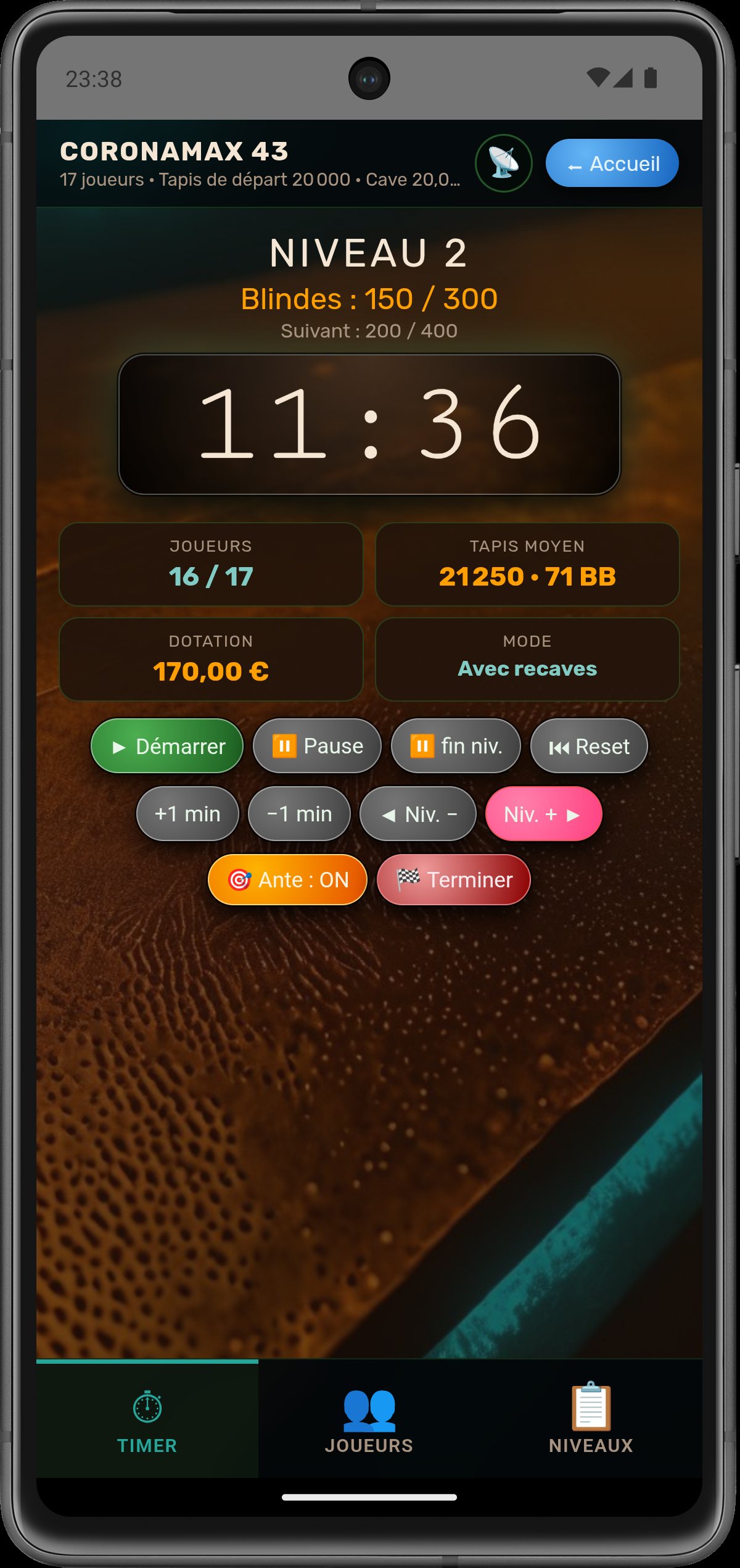 Timer en mode Cantina